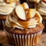 Caramel Apple Cupcakes with Caramel Frosting