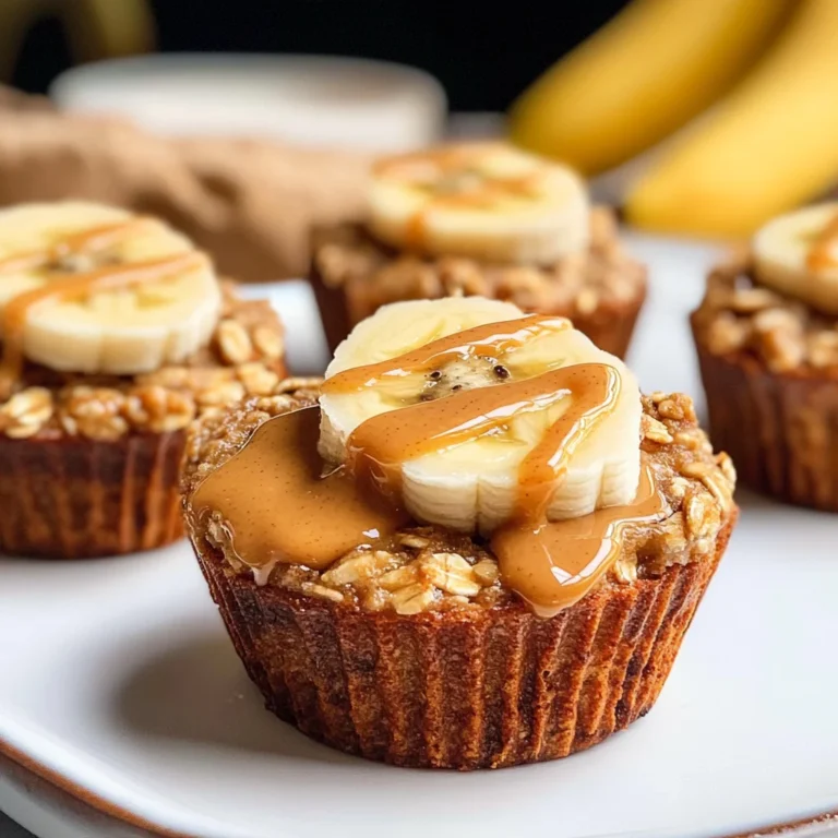 Peanut Butter Banana Baked Oatmeal Cups