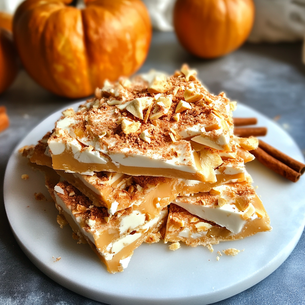 Pumpkin Cinnamon Apple Taffy Bark