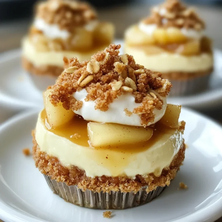 Apple Crisp Mini Cheesecakes