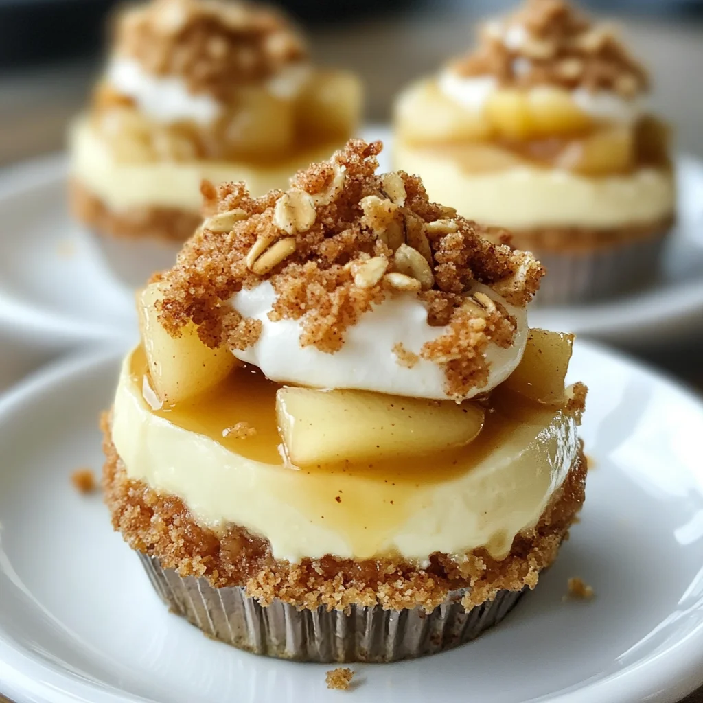 Apple Crisp Mini Cheesecakes