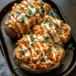 Buffalo Chicken Twice Baked Potatoes