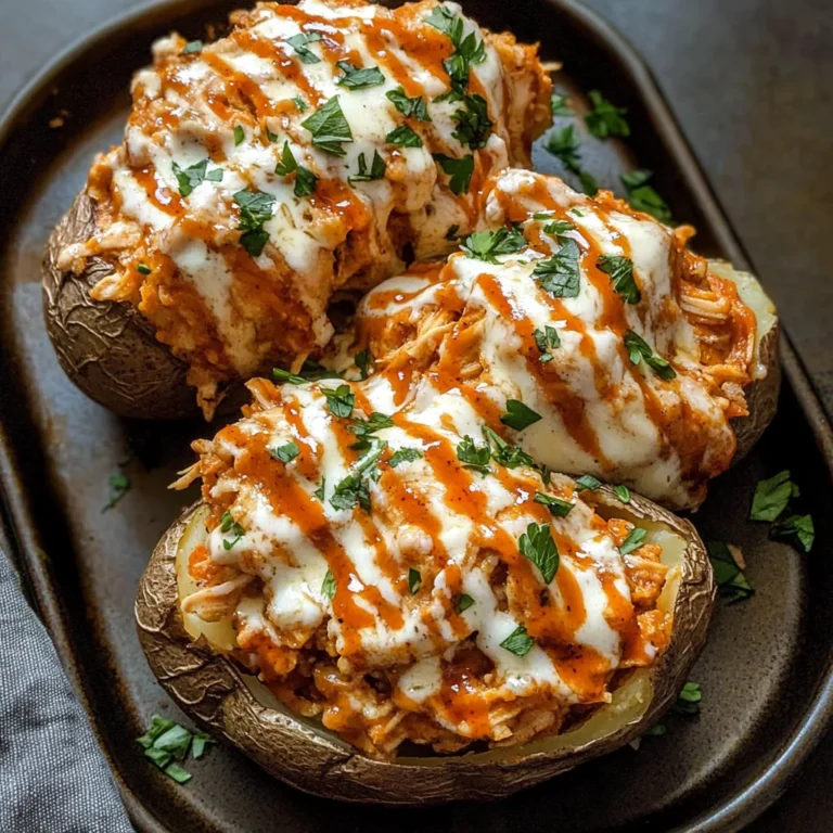 Buffalo Chicken Twice Baked Potatoes