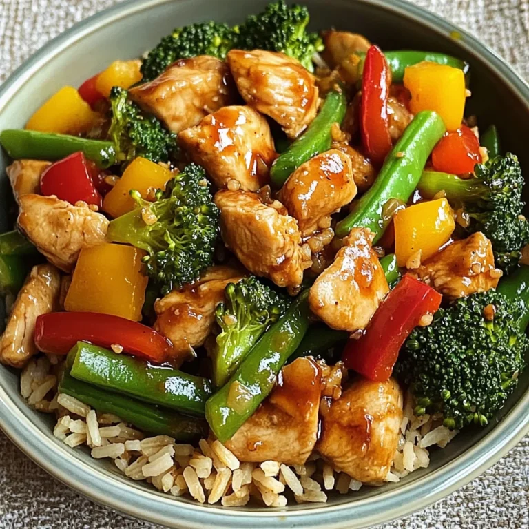 Colorful Chicken & Veggie Stir-Fry with Rice