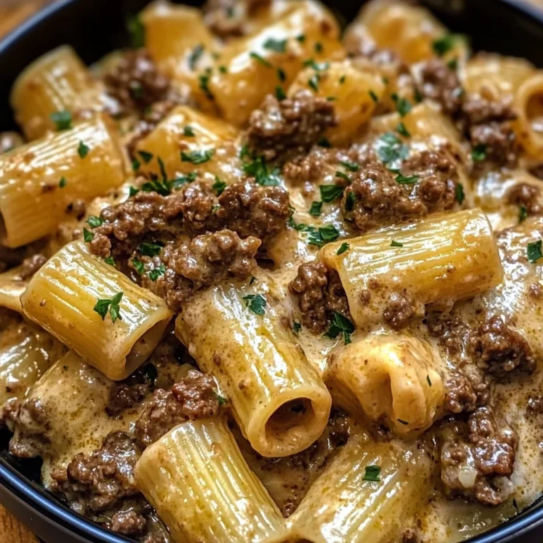 Creamy Garlic Beef Pasta