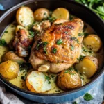 Creamy Lemon and Herb Pot Roasted Chicken