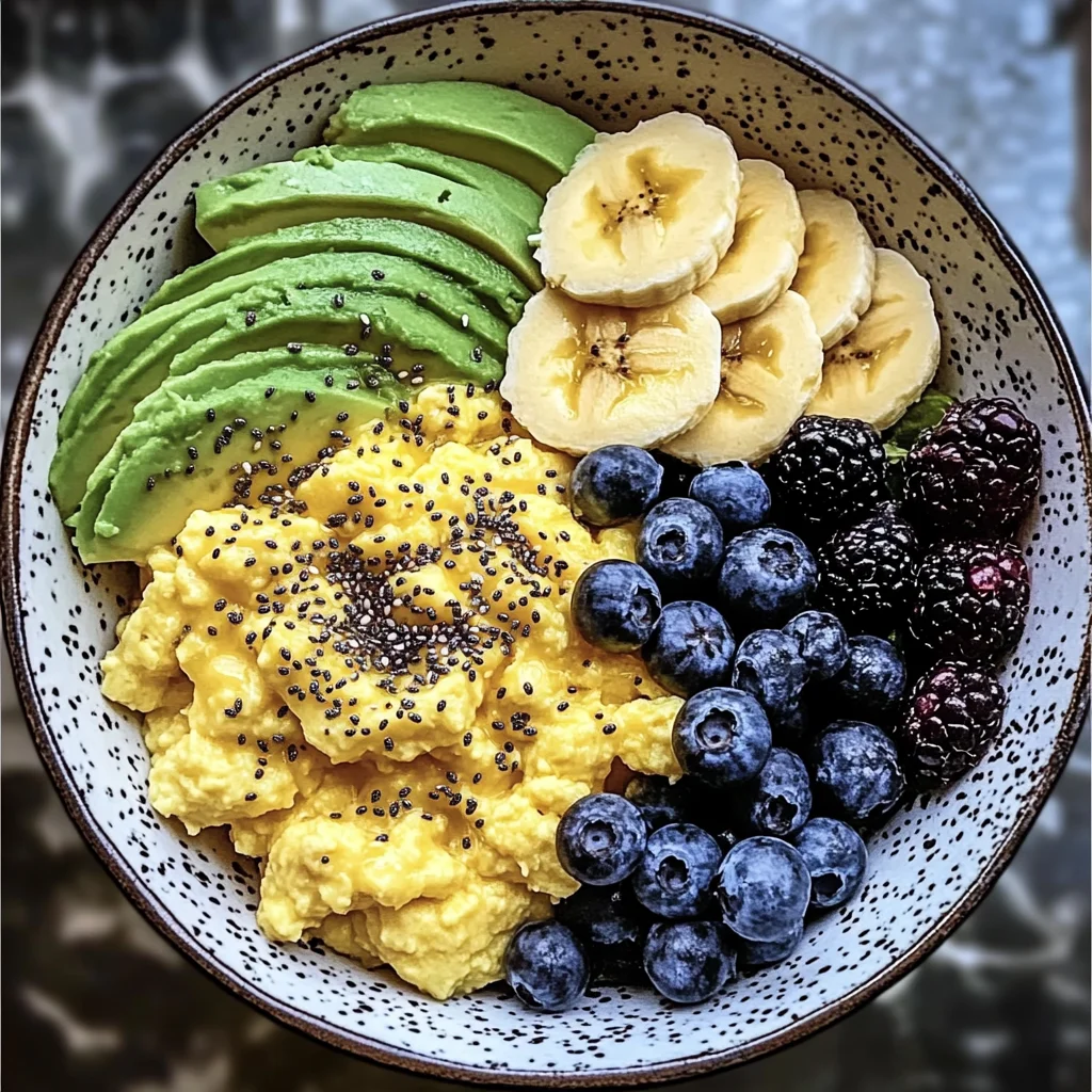 Energizing Scrambled Egg and Fruit Breakfast Bowl