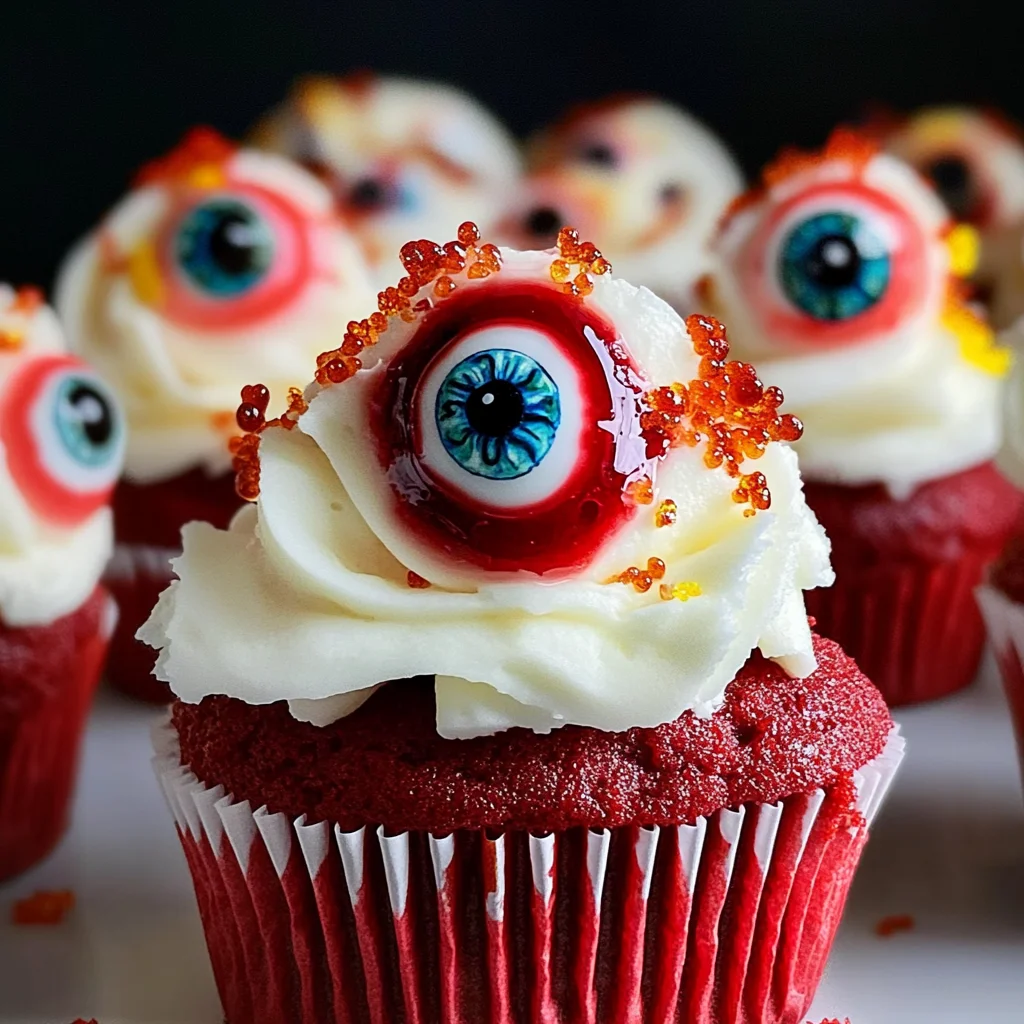 Halloween Augapfel Cupcakes