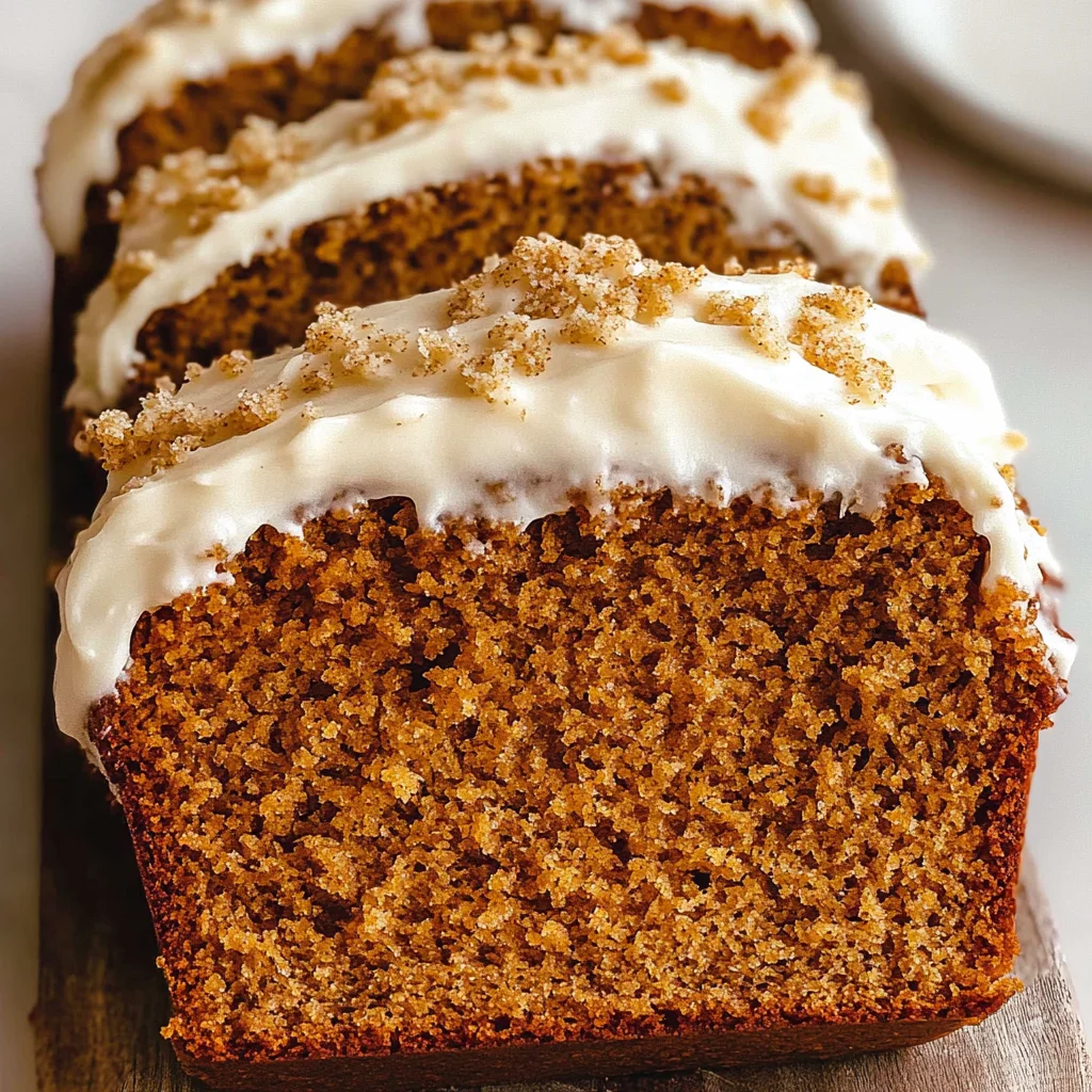 Pumpkin Bread with Cream Cheese Frosting Recipe