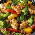 Wild Rice Chicken Stir-Fry with Fresh Veggies