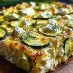 Zucchini Feta Cottage Cheese Bake